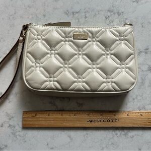 Kate Spade Cream color quilted wristlet